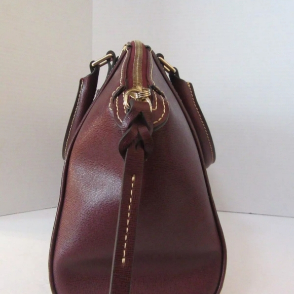 NWOT Dooney and Bourke Berry Leather Dome Satchel with Gold Hardware - Picture 10 of 12